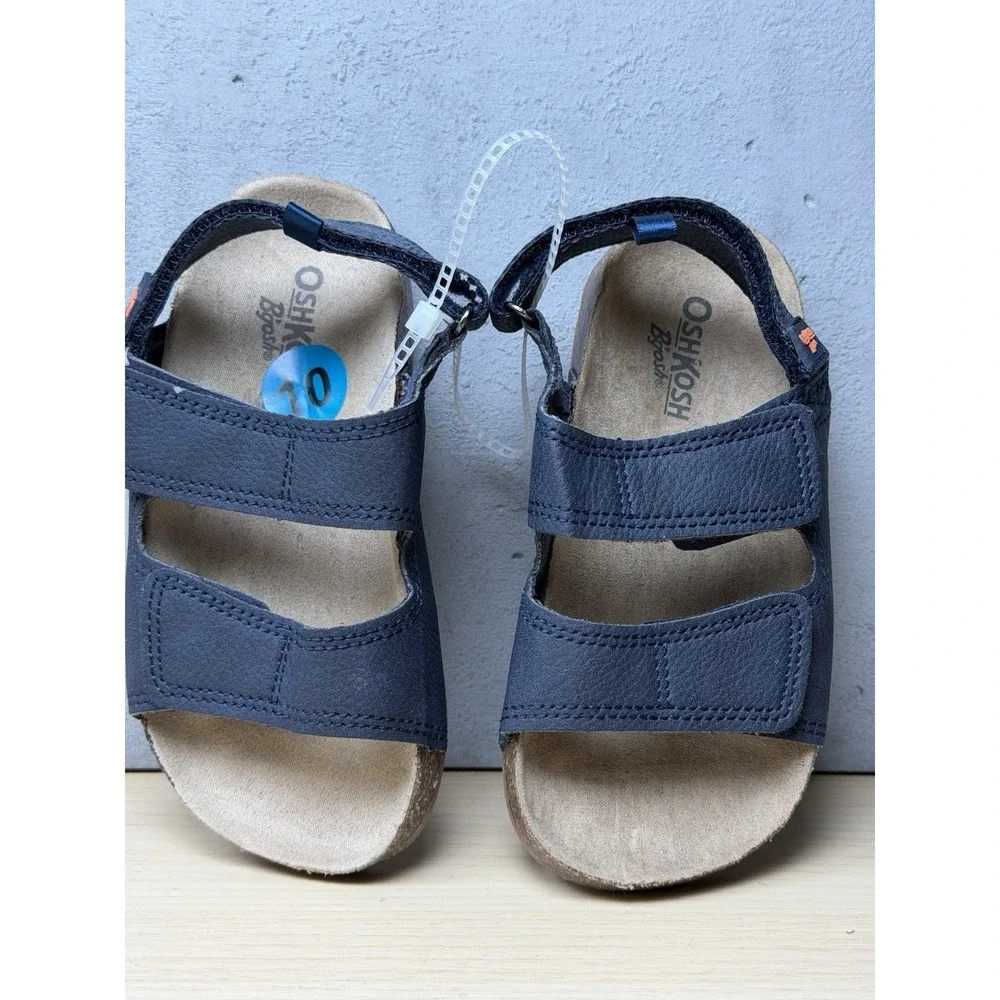 oshkosh b'gosh Navy Blue Sandles Ezequeil OS25M04B Size 10 Toddler New No Box‎